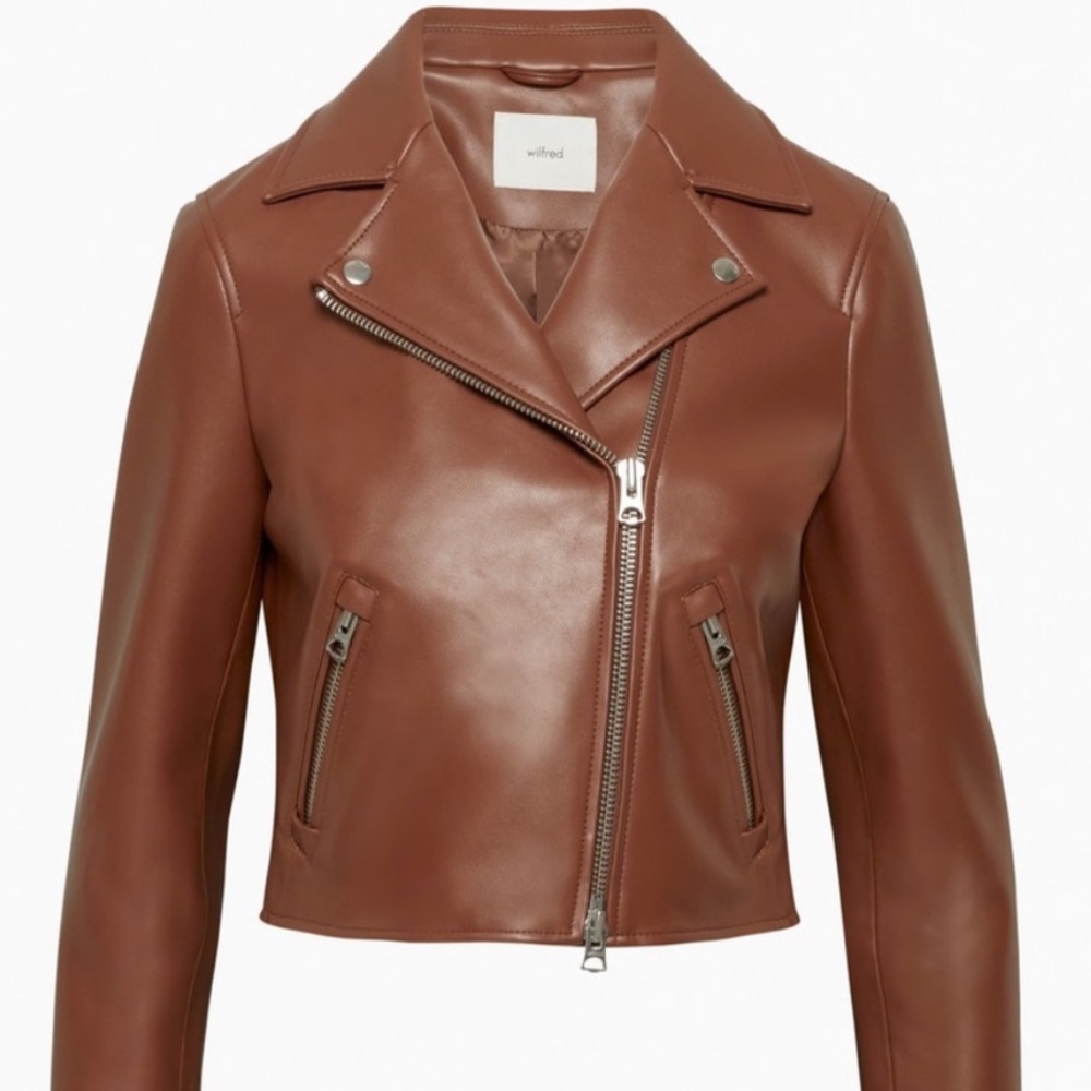 Wilfred Leather ‘Stunner’ Jacket in Cinnamon Brown